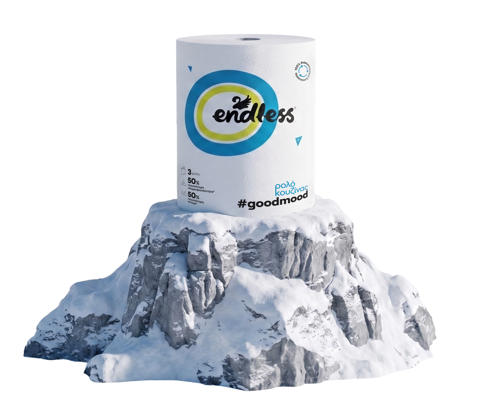 Χαρτί Κουζίνας Endless #goodmood 3φυλλο 580g