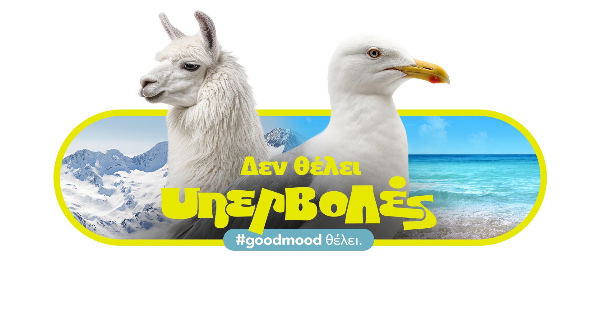 Llama and seagull – Endless #goodmood mascots